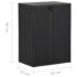 vidaXL Garden Storage Cabinet Black 65x45x88 cm PP Rattan - Image 9