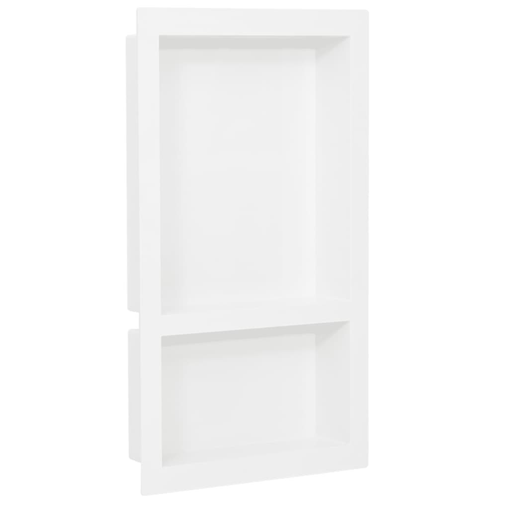8720286802854_a_en_hd_1 vidaXL Shower Niche with 2 Compartments High Gloss White 41x69x9 cm - Image 1