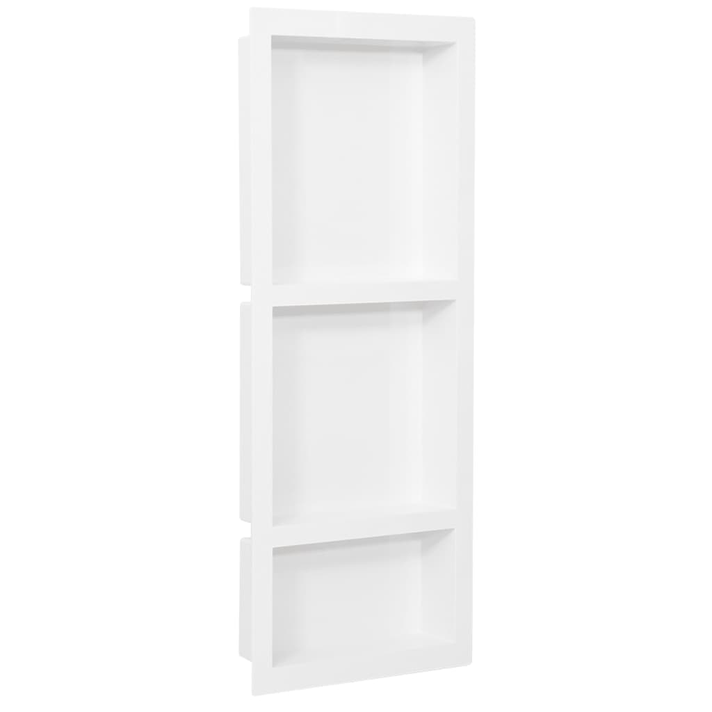 8720286802861_a_en_hd_1 vidaXL Shower Niche with 3 Compartments High Gloss White 41x99x9 cm - Image 1