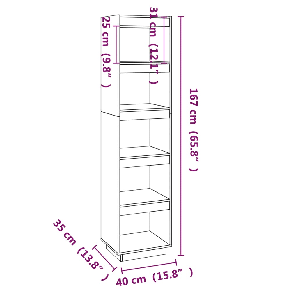8720286815854_g_en_hd_5 vidaXL Book Cabinet/Room Divider 40x35x167 cm Solid Pinewood - Image 8