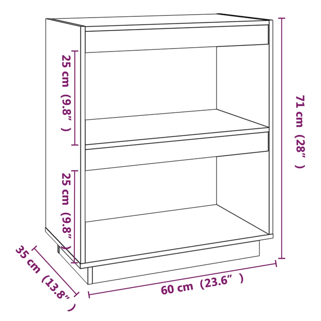 8720286815908_g_en_hd_5 vidaXL Book Cabinet 60x35x71 cm Solid Pinewood - Image 8