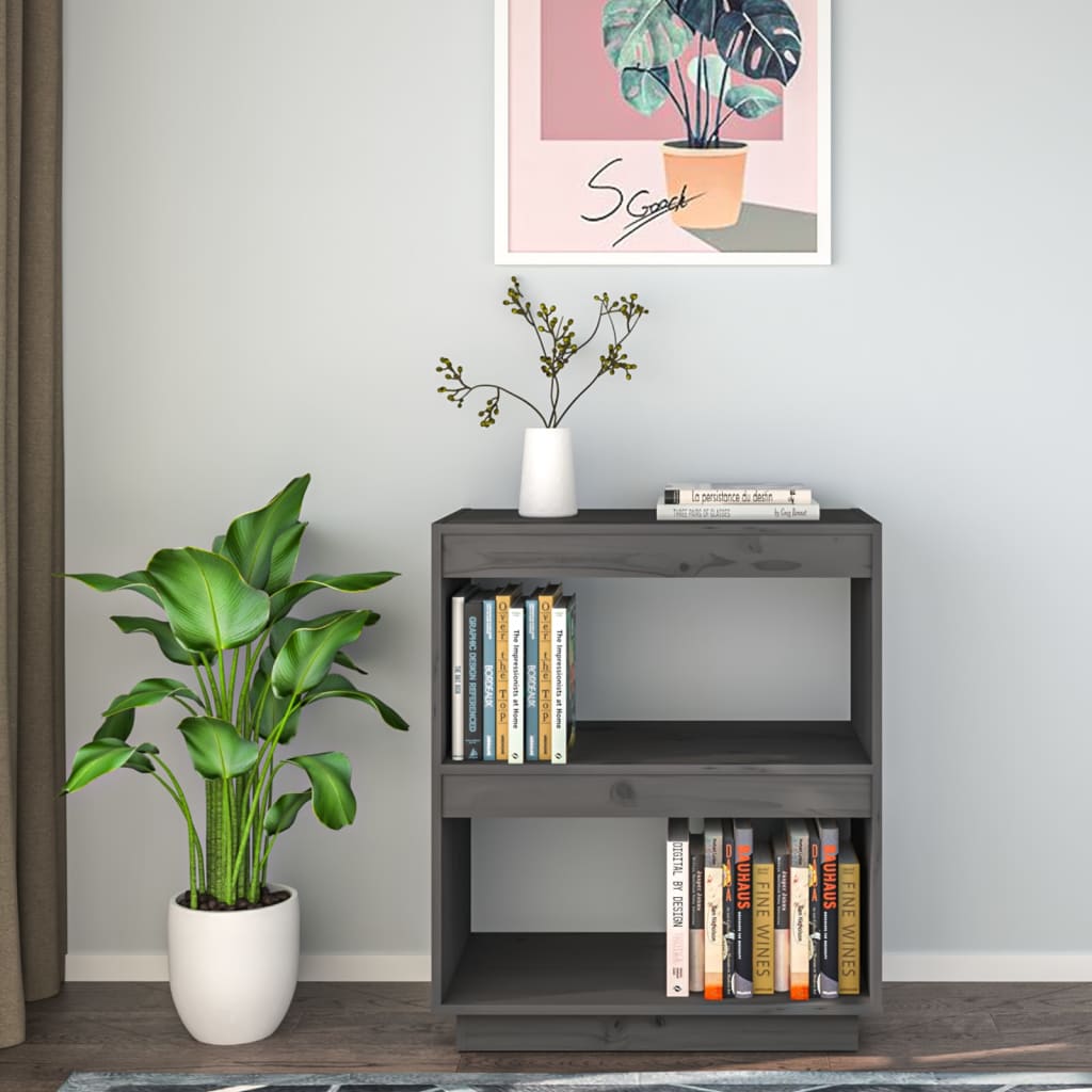 8720286815922_g_en_hd_1 vidaXL Book Cabinet Grey 60x35x71 cm Solid Wood Pine - Image 4