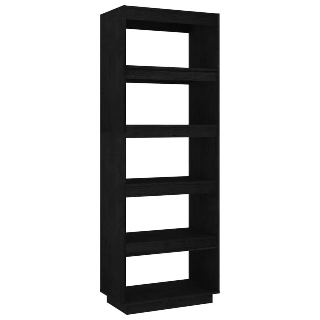 8720286816097_a_en_hd_1 vidaXL Book Cabinet/Room Divider Black 60x35x167 cm Solid Pinewood - Image 2