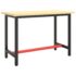 vidaXL Work Bench Frame Matte Black and Matte Red 110x50x79 cm Metal - Image 2