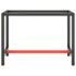 vidaXL Work Bench Frame Matte Black and Matte Red 110x50x79 cm Metal - Image 3