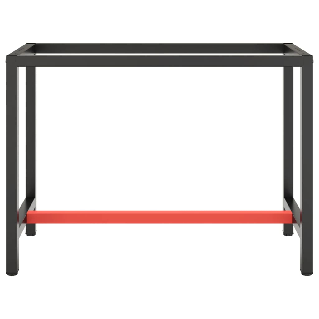 8720286816363_g_en_hd_2 vidaXL Work Bench Frame Matte Black and Matte Red 110x50x79 cm Metal - Image 3