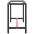 vidaXL Work Bench Frame Matte Black and Matte Red 110x50x79 cm Metal - Image 4