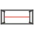 vidaXL Work Bench Frame Matte Black and Matte Red 110x50x79 cm Metal - Image 5