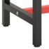 vidaXL Work Bench Frame Matte Black and Matte Red 110x50x79 cm Metal - Image 7