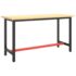 vidaXL Work Bench Frame Matte Black and Matte Red 140x50x79 cm Metal - Image 2