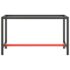 vidaXL Work Bench Frame Matte Black and Matte Red 140x50x79 cm Metal - Image 3