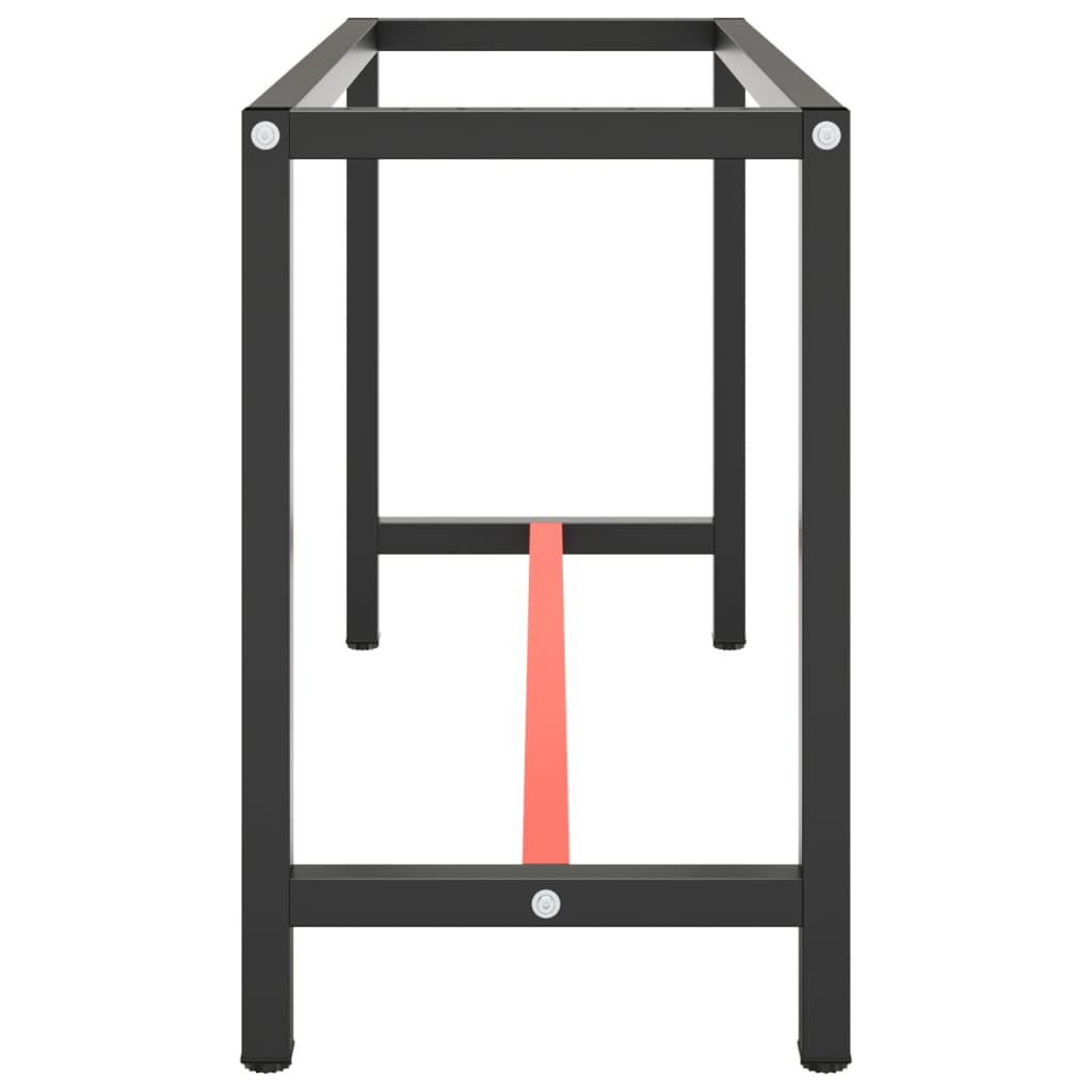 8720286816370_g_en_hd_3 vidaXL Work Bench Frame Matte Black and Matte Red 140x50x79 cm Metal - Image 4