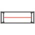 vidaXL Work Bench Frame Matte Black and Matte Red 140x50x79 cm Metal - Image 5