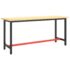 vidaXL Work Bench Frame Matte Black and Matte Red 170x50x79 cm Metal - Image 2