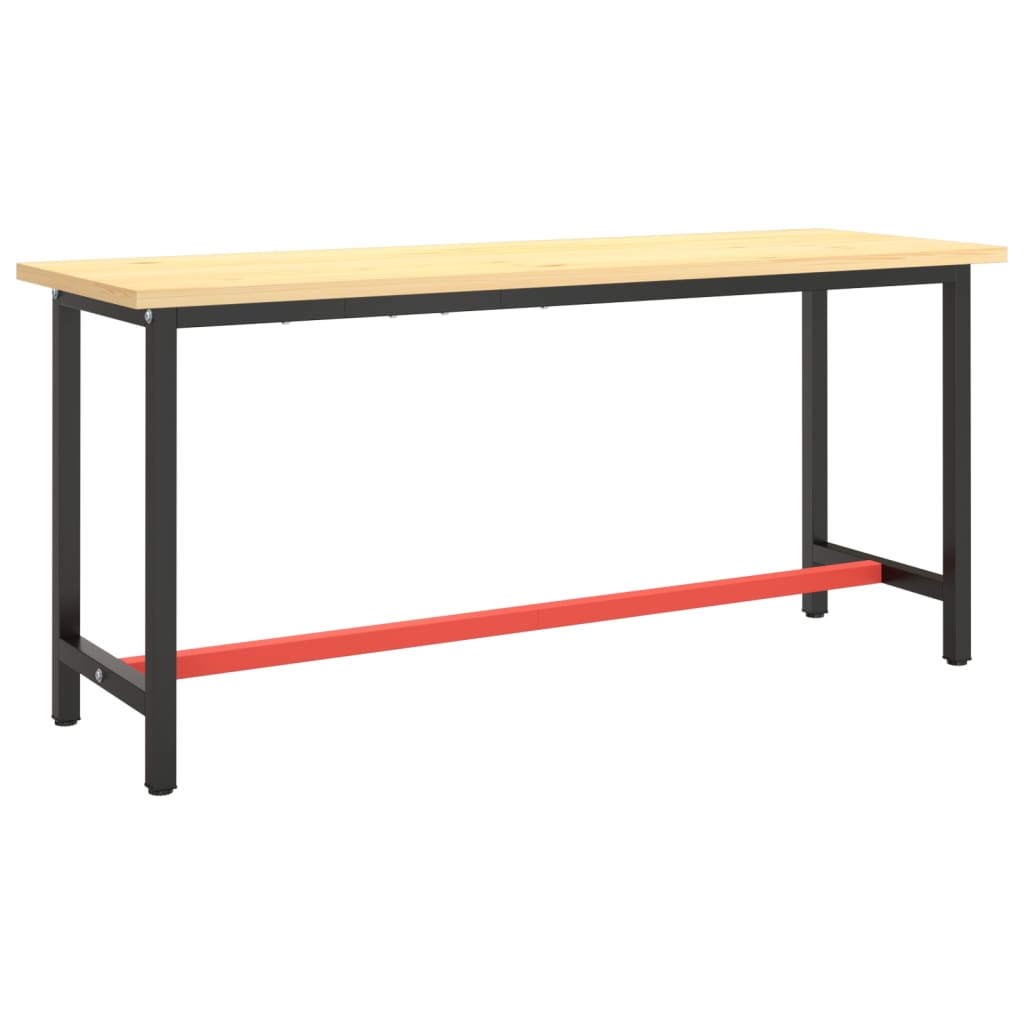 8720286816387_g_en_hd_1 vidaXL Work Bench Frame Matte Black and Matte Red 170x50x79 cm Metal - Image 2