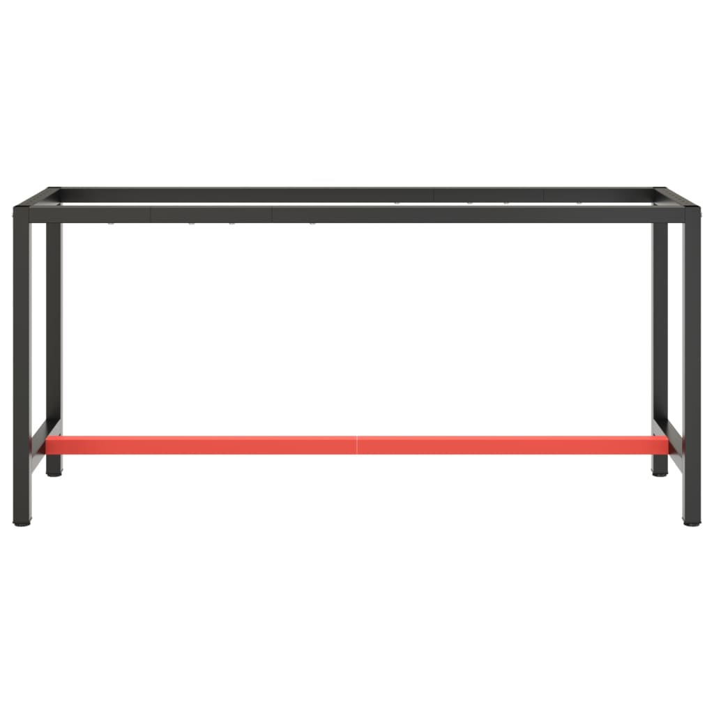 8720286816387_g_en_hd_2 vidaXL Work Bench Frame Matte Black and Matte Red 170x50x79 cm Metal - Image 3