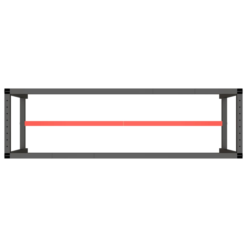 8720286816387_g_en_hd_4 vidaXL Work Bench Frame Matte Black and Matte Red 170x50x79 cm Metal - Image 5