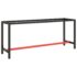vidaXL Work Bench Frame Matte Black and Matte Red 190x50x79 cm Metal
