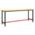 vidaXL Work Bench Frame Matte Black and Matte Red 190x50x79 cm Metal - Image 2