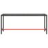 vidaXL Work Bench Frame Matte Black and Matte Red 190x50x79 cm Metal - Image 3