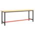 vidaXL Work Bench Frame Matte Black and Matte Red 210x50x79 cm Metal - Image 2