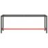 vidaXL Work Bench Frame Matte Black and Matte Red 210x50x79 cm Metal - Image 3