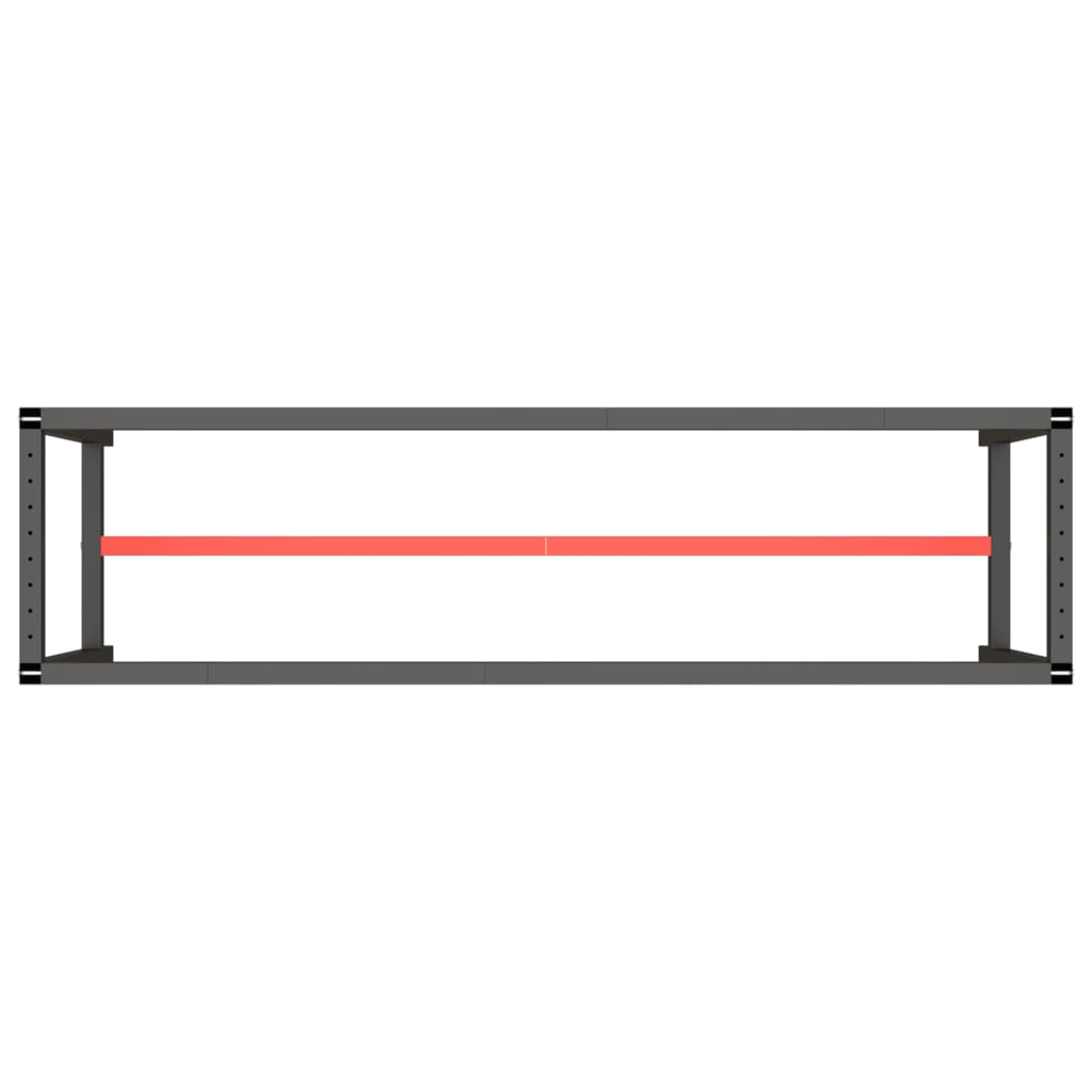 8720286816400_g_en_hd_4 vidaXL Work Bench Frame Matte Black and Matte Red 210x50x79 cm Metal - Image 5