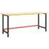 vidaXL Work Bench Frame Matte Black and Matte Red 180x57x79 cm Metal - Image 2