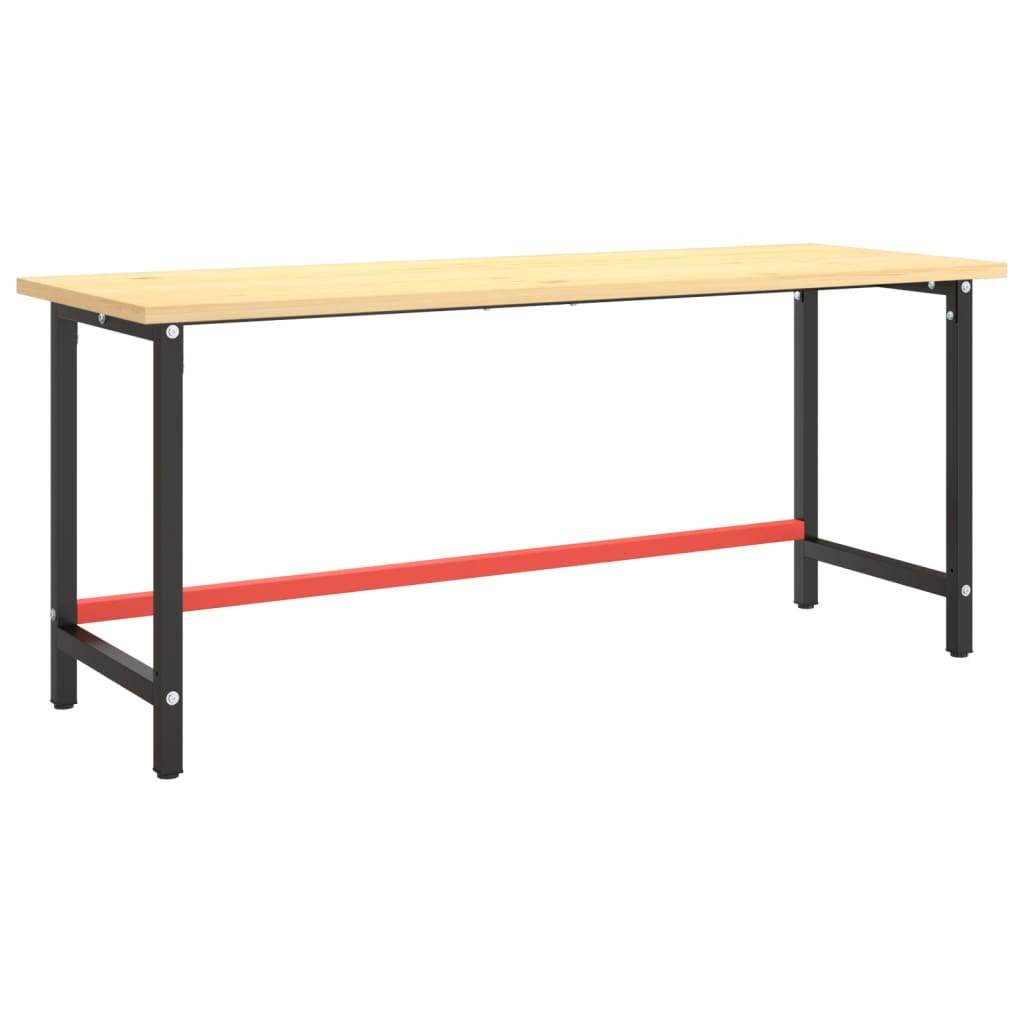8720286816431_g_en_hd_1 vidaXL Work Bench Frame Matte Black and Matte Red 180x57x79 cm Metal - Image 2