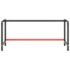vidaXL Work Bench Frame Matte Black and Matte Red 180x57x79 cm Metal - Image 4
