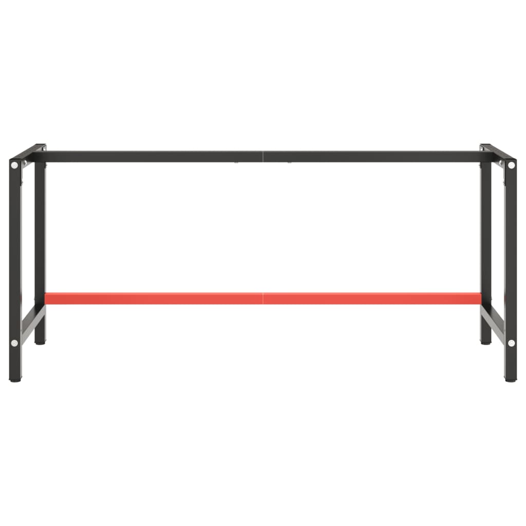 8720286816431_g_en_hd_3 vidaXL Work Bench Frame Matte Black and Matte Red 180x57x79 cm Metal - Image 4