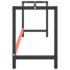 vidaXL Work Bench Frame Matte Black and Matte Red 180x57x79 cm Metal - Image 5