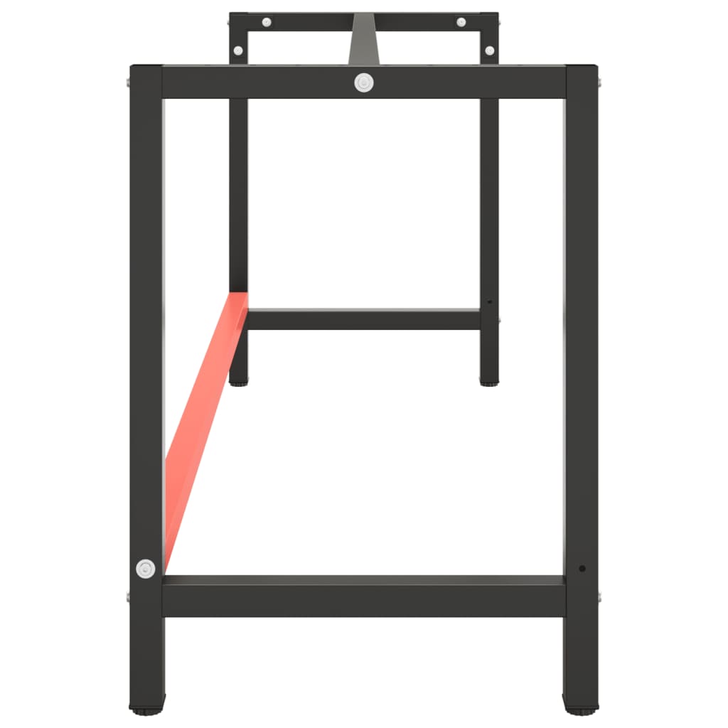 8720286816431_g_en_hd_4 vidaXL Work Bench Frame Matte Black and Matte Red 180x57x79 cm Metal - Image 5
