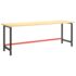 vidaXL Work Bench Frame Matte Black and Matte Red 220x57x79 cm Metal - Image 2