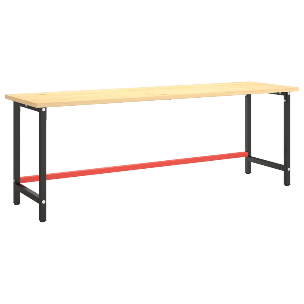 8720286816448_g_en_hd_1 vidaXL Work Bench Frame Matte Black and Matte Red 220x57x79 cm Metal - Image 2