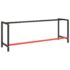 vidaXL Work Bench Frame Matte Black and Matte Red 220x57x79 cm Metal - Image 3