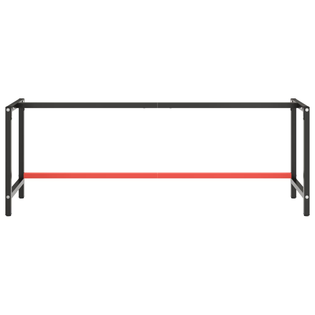8720286816448_g_en_hd_3 vidaXL Work Bench Frame Matte Black and Matte Red 220x57x79 cm Metal - Image 4