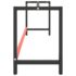vidaXL Work Bench Frame Matte Black and Matte Red 220x57x79 cm Metal - Image 5
