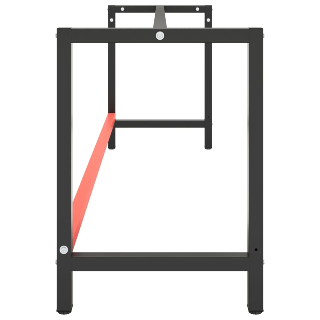 8720286816448_g_en_hd_4 vidaXL Work Bench Frame Matte Black and Matte Red 220x57x79 cm Metal - Image 5