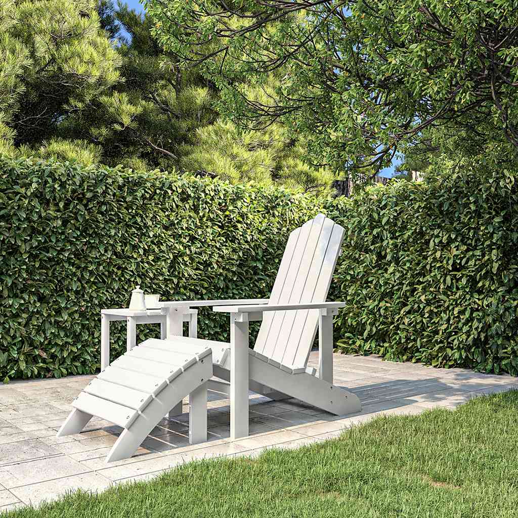 8720286816653_m_en_hd_1 vidaXL Garden Adirondack Chair with Footstool HDPE White - Image 1