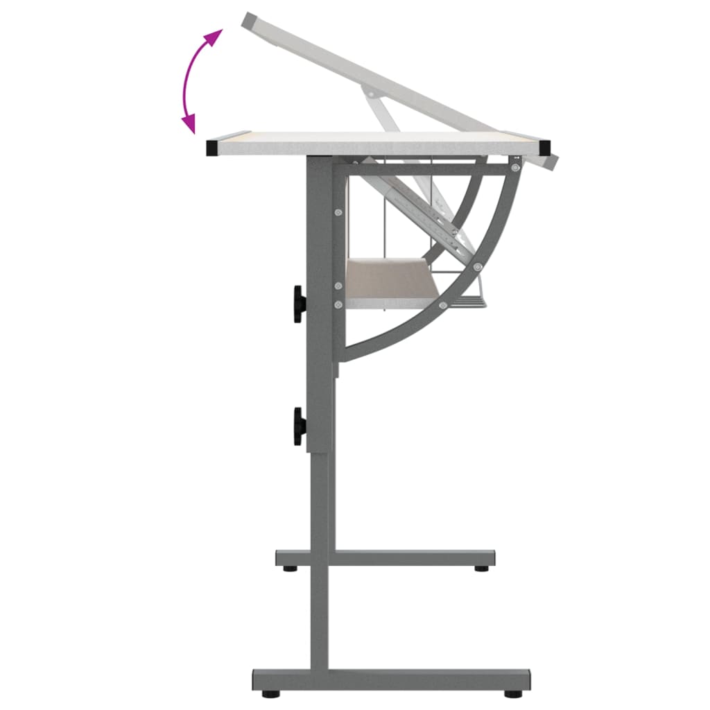8720286817117_g_en_hd_2 vidaXL Craft Desk White and Grey 110x53x(58-87) cm Engineered Wood and Steel - Image 5