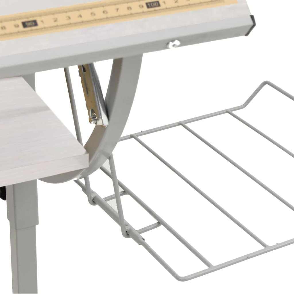 8720286817117_g_en_hd_4 vidaXL Craft Desk White and Grey 110x53x(58-87) cm Engineered Wood and Steel - Image 7