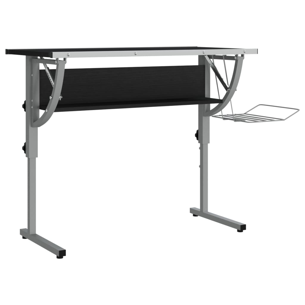 8720286817124_a_en_hd_1 vidaXL Craft Desk Black and Grey 110x53x(58-87) cm Engineered Wood and Steel - Image 2