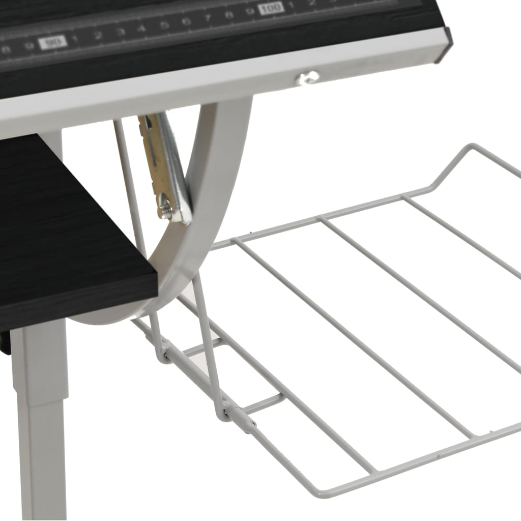 8720286817124_g_en_hd_4 vidaXL Craft Desk Black and Grey 110x53x(58-87) cm Engineered Wood and Steel - Image 7