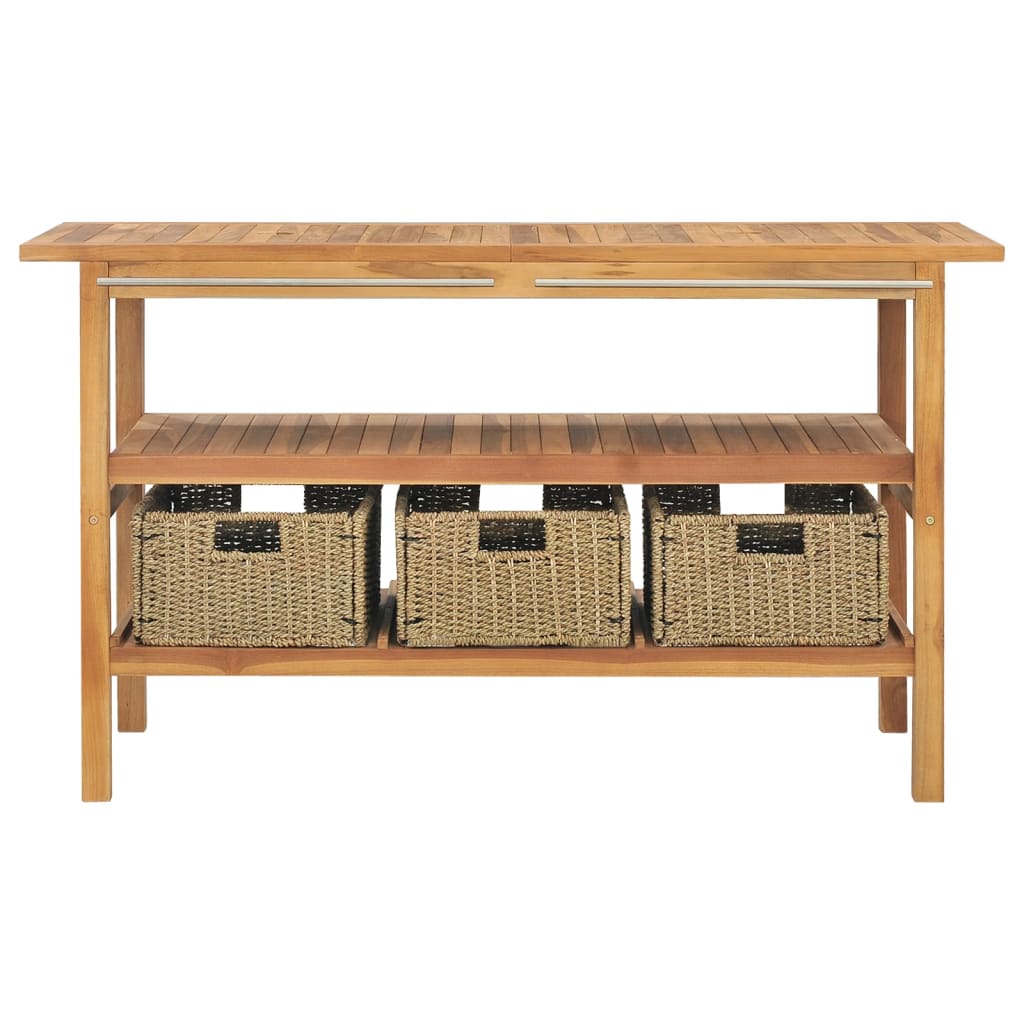 8720286817216_g_en_hd_1 vidaXL Bathroom Vanity Cabinet with 3 Baskets Solid Wood Teak 132x45x75 cm - Image 2