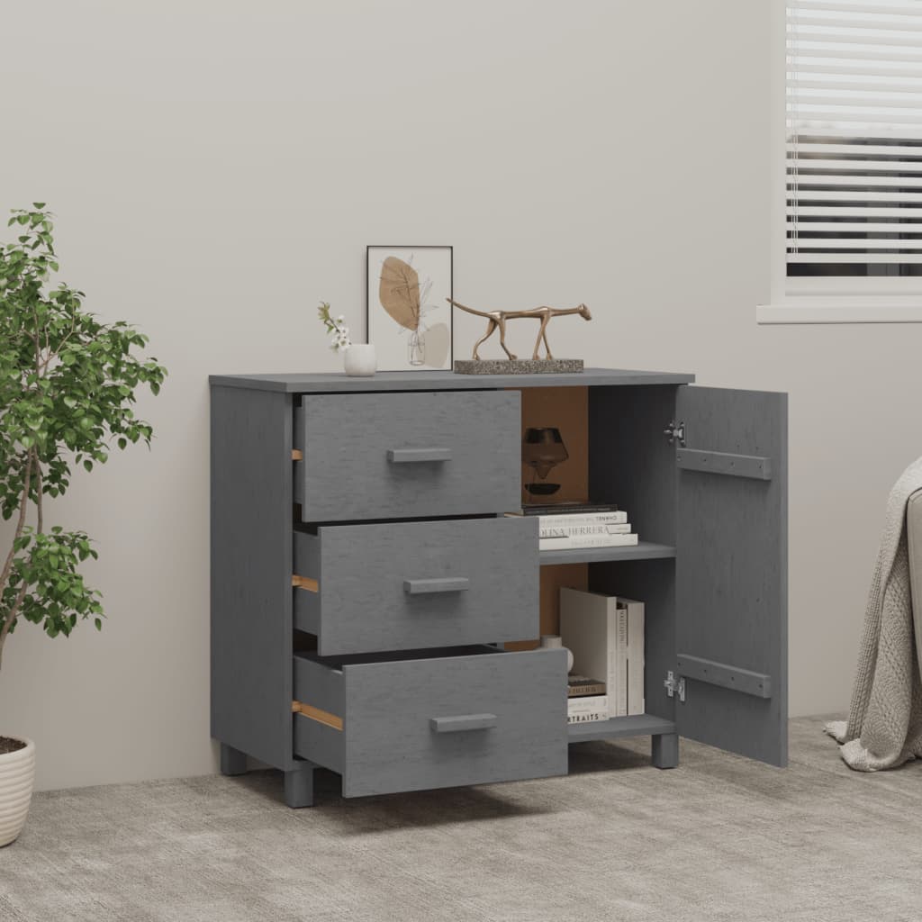 8720286817766_g_en_hd_5 vidaXL Sideboard "HAMAR" Dark Grey 90x40x80 cm Solid Pinewood - Image 8