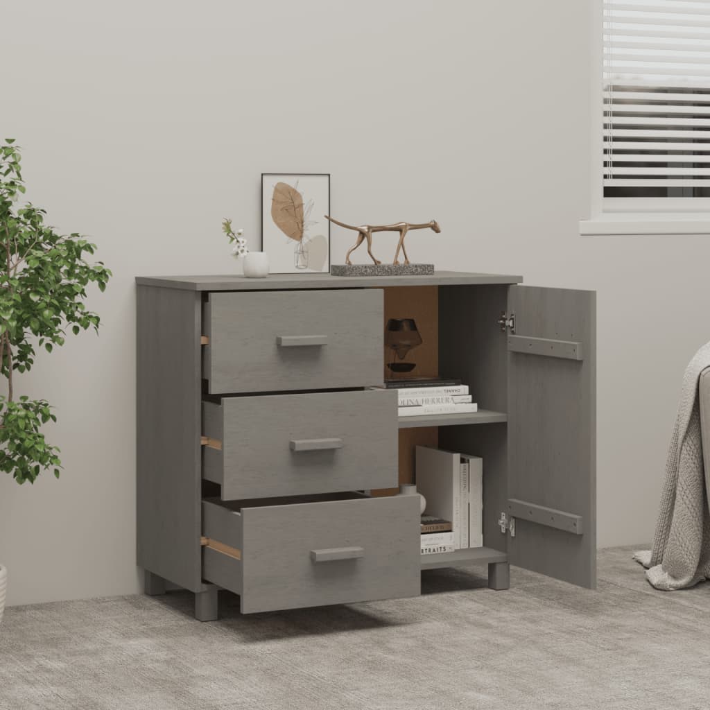 8720286817773_g_en_hd_5 vidaXL Sideboard "HAMAR" Light Grey 90x40x80 cm Solid Pinewood - Image 8