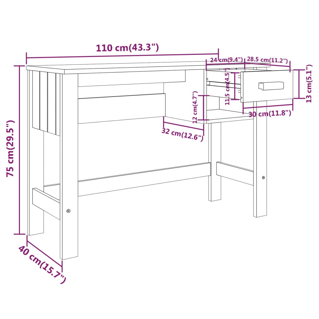 8720286818046_g_en_hd_6 vidaXL Desk "HAMAR" Dark Grey 110x40x75 cm Solid Wood Pine - Image 9