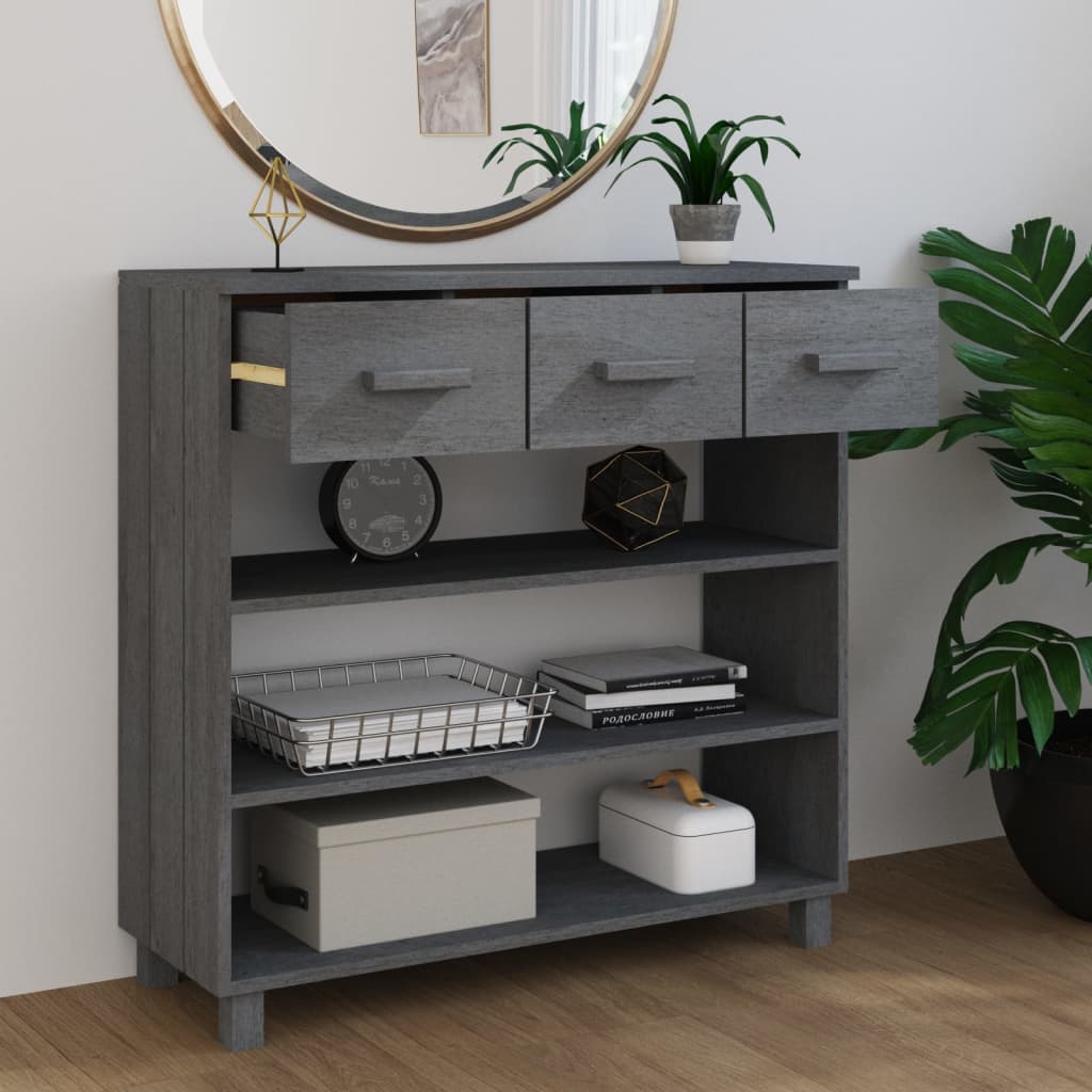 8720286818121_g_en_hd_1 vidaXL Console Table "HAMAR" Dark Grey 90x35x90 cm Solid Wood Pine - Image 4