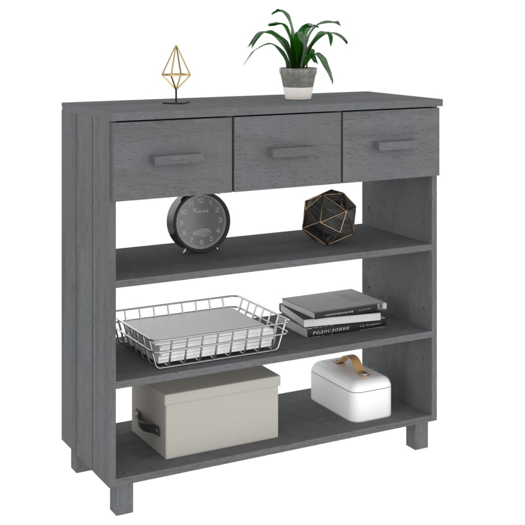 8720286818121_g_en_hd_2 vidaXL Console Table "HAMAR" Dark Grey 90x35x90 cm Solid Wood Pine - Image 5